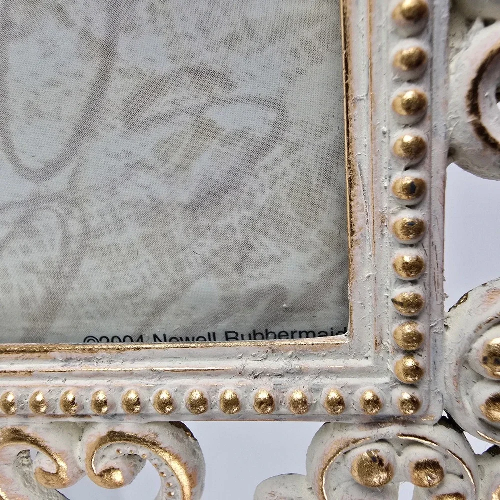 Decorel‎ Heirloom  8x10 Picture Frame Ornate Cream Gold Rhinestone Vintage Style